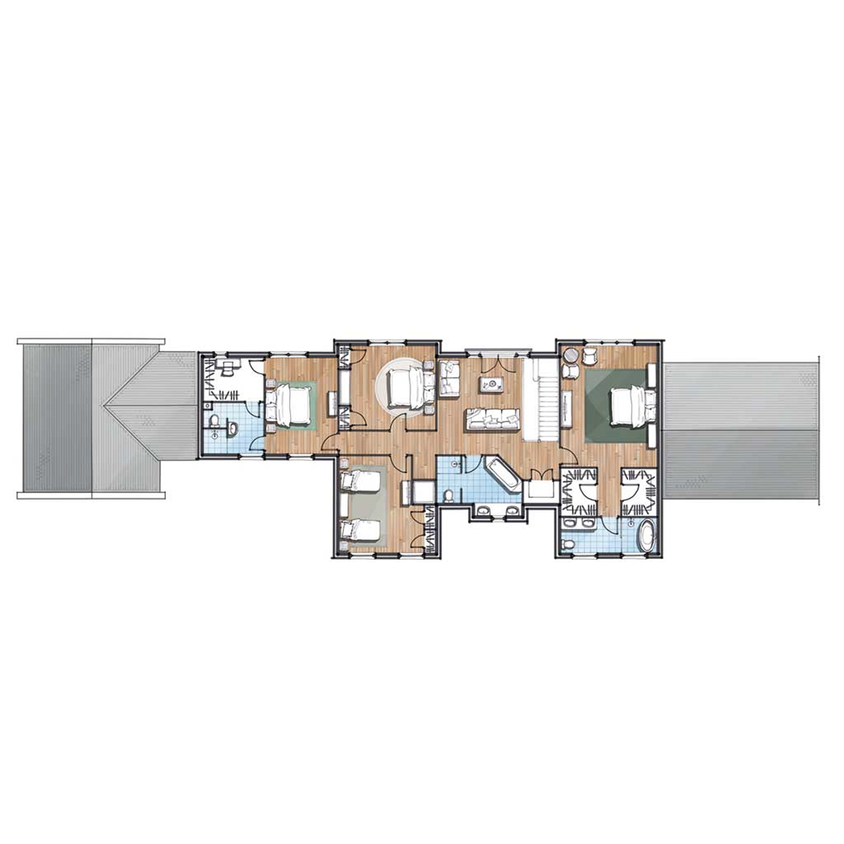 ST.07 timber frame house – floor plan