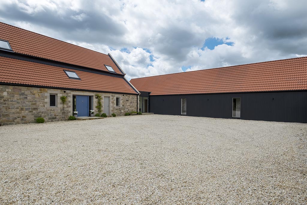 Traditional timber frame design with contemporary finishes