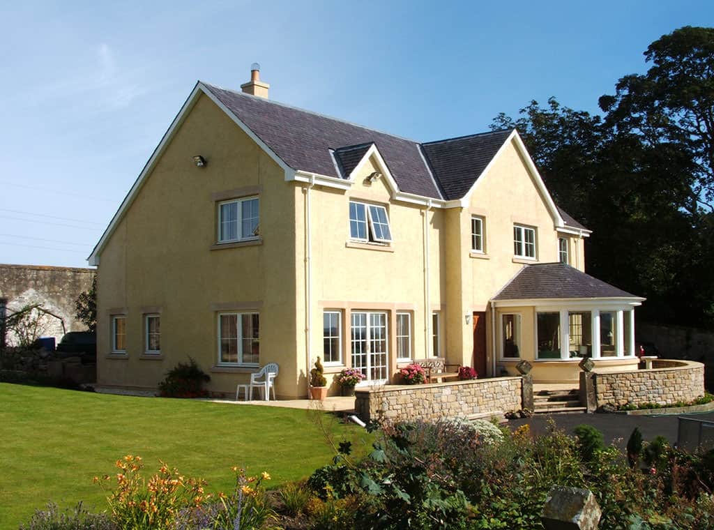 Traditional two-storey timber frame home exterior