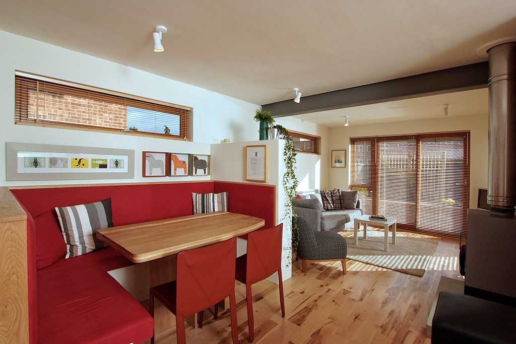 Built-in dining area with fitted seating