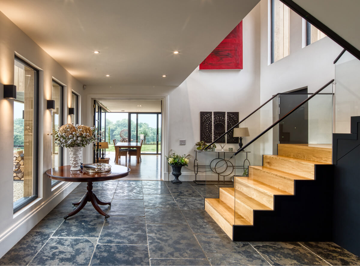 Bespoke doors, windows and staircase options for a timber frame home