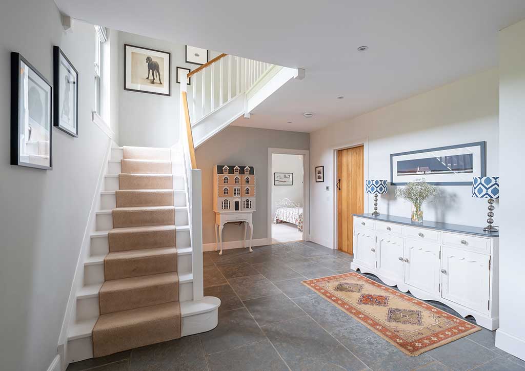 Hallway interior with built-in storage
