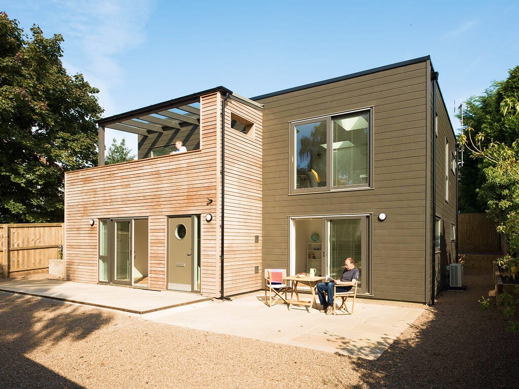 Future-proofed eco timber frame self-build home exterior