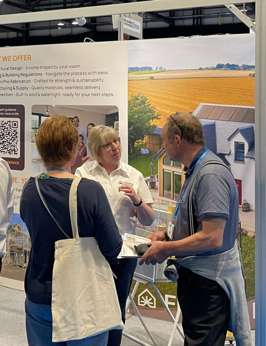 Fleming Homes designer discussing a self-build design brief