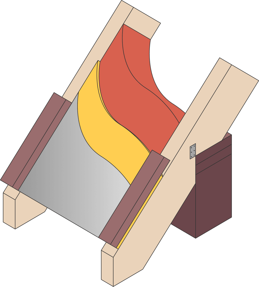 Roof cassette for timber frame kit homes