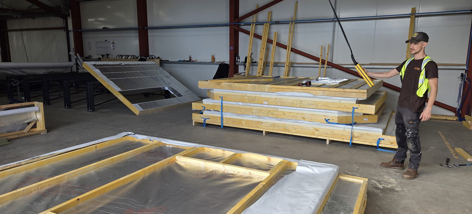 Delivery of timber frame structure for a two-storey self-build house in Ayr