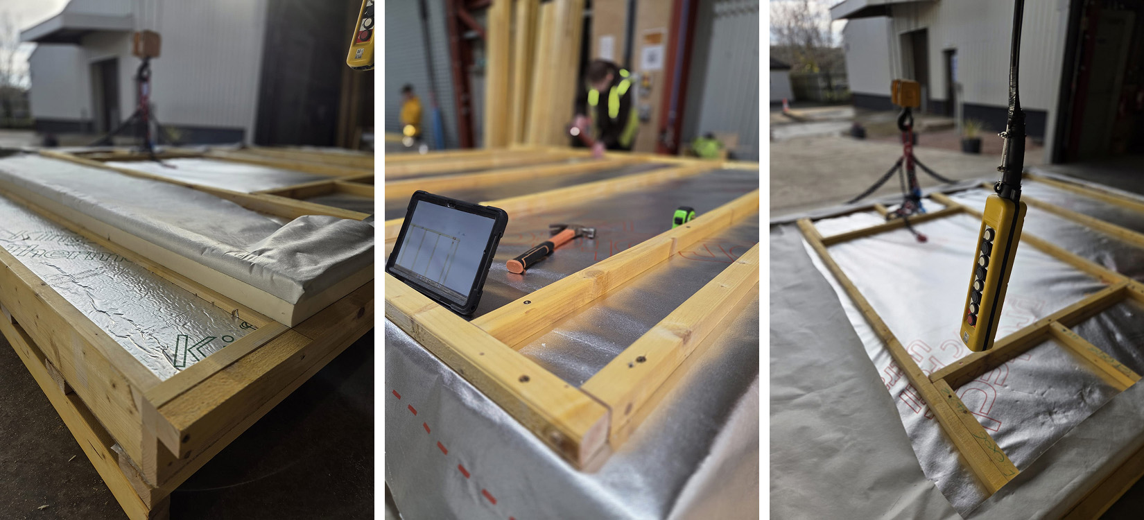 Installation of timber frame structure for a four-bedroom home in Ayr