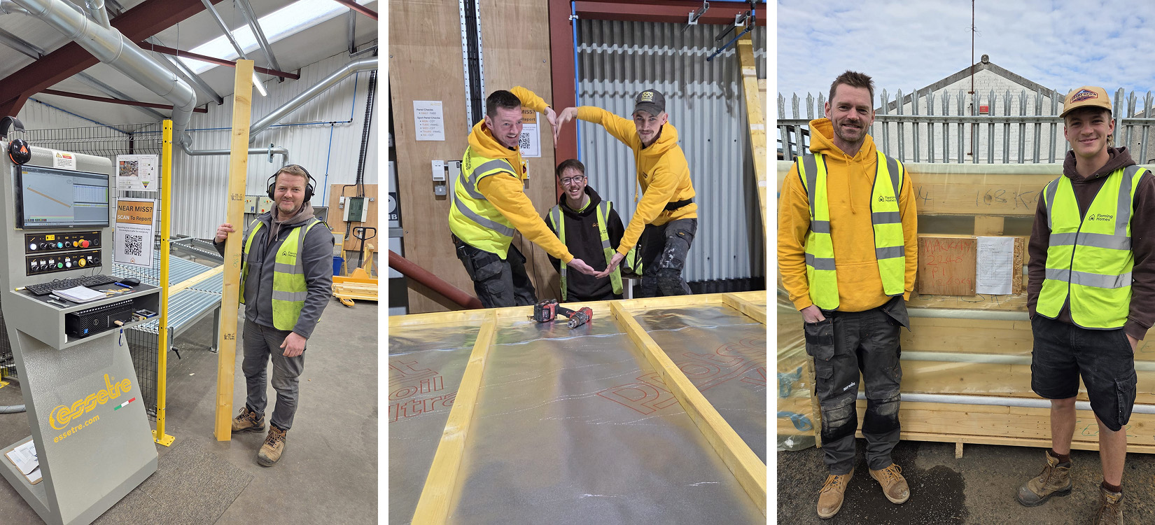 Timber frame house taking shape during self-build project in Ayr